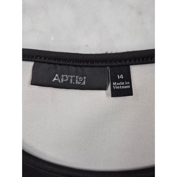Apt 9 Polyester Spandex Dress Black/Gray/ White Sz 14 Body Con - Picture 5 of 6